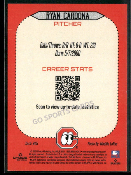 2025 Chattanooga Lookouts Ryan Cardona