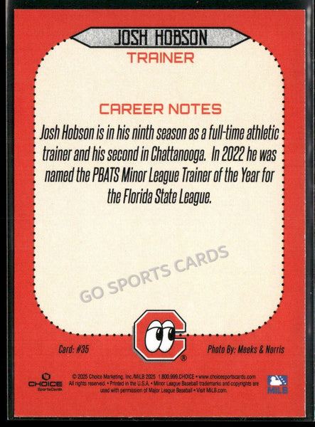2025 Chattanooga Lookouts Josh Hobson