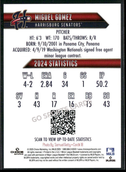 2025 Harrisburg Senators Miguel Gomez