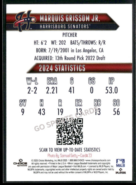 2025 Harrisburg Senators Marquis Grissom Jr