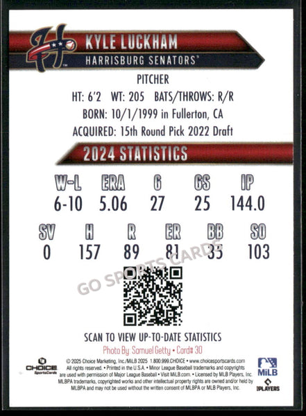 2025 Harrisburg Senators Kyle Luckham