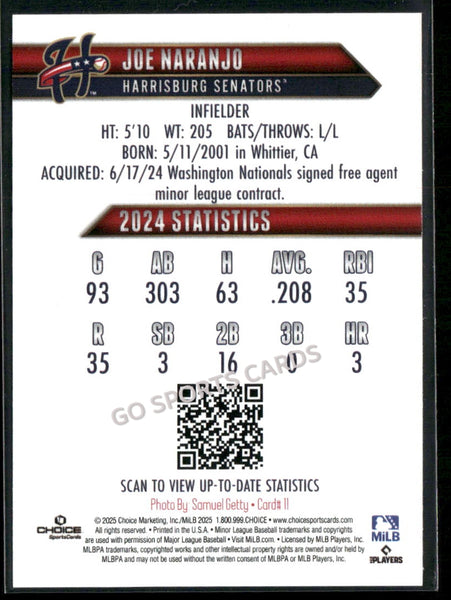 2025 Harrisburg Senators Joe Naranjo