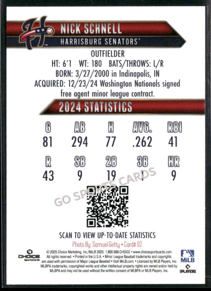 2025 Harrisburg Senators Nick Schnell