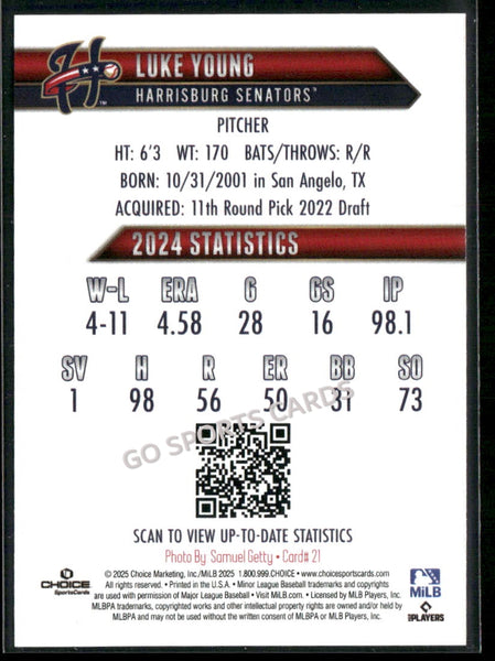 2025 Harrisburg Senators Luke Young