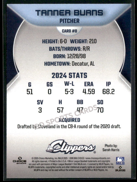 2025 Columbus Clippers Tanner Burns