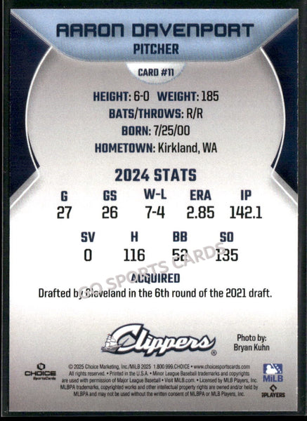2025 Columbus Clippers Aaron Davenport