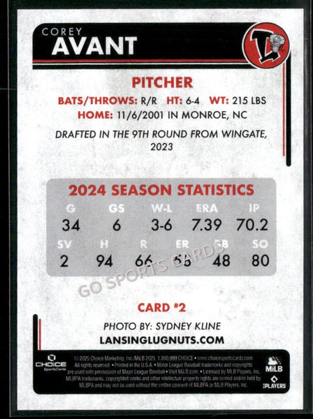 2025 Lansing Lugnuts Corey Avant