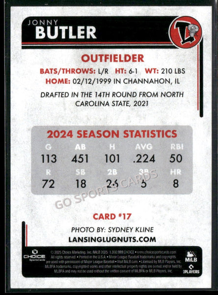 2025 Lansing Lugnuts Jonny Butler