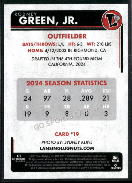 2025 Lansing Lugnuts Rodney Green Jr