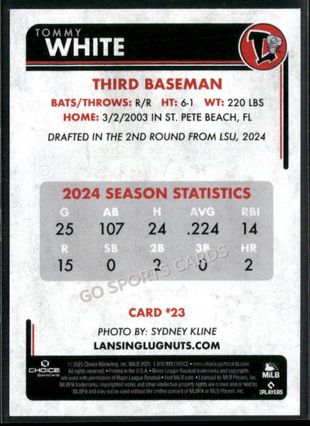 2025 Lansing Lugnuts Tommy White