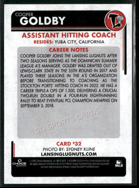 2025 Lansing Lugnuts Cooper Goldby