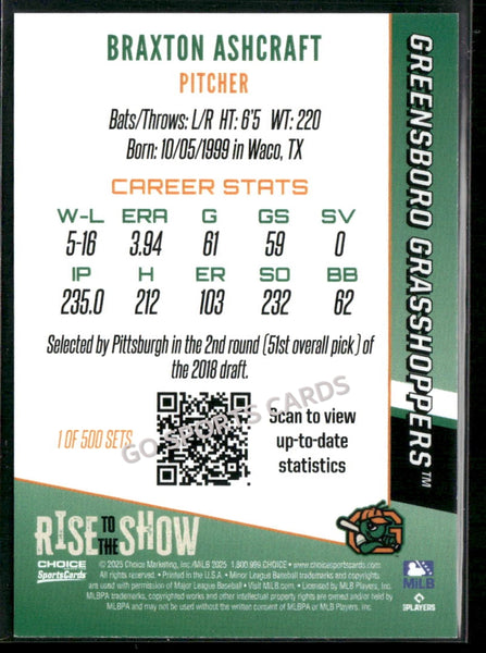 2025 Greensboro Grasshoppers Rise to the Show Braxton Ashcraft