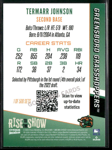 2025 Greensboro Grasshoppers Rise to the Show Termarr Johnson