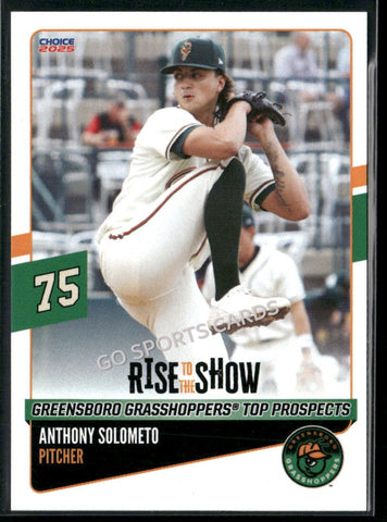 2025 Greensboro Grasshoppers Rise to the Show Anthony Solometo