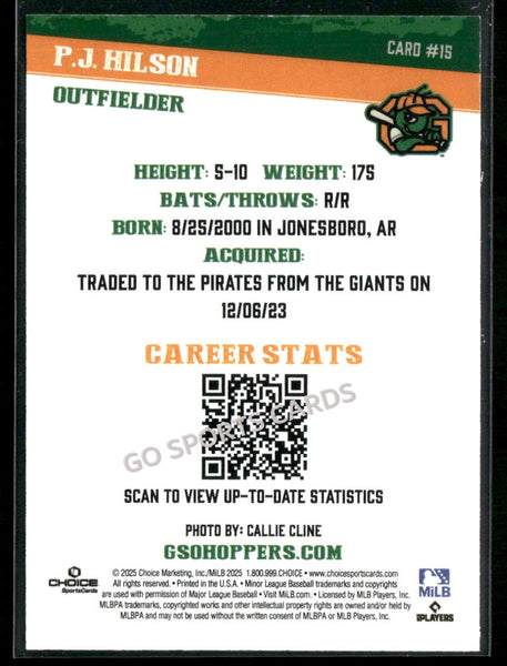 2025 Greensboro Grasshoppers PJ Hilson