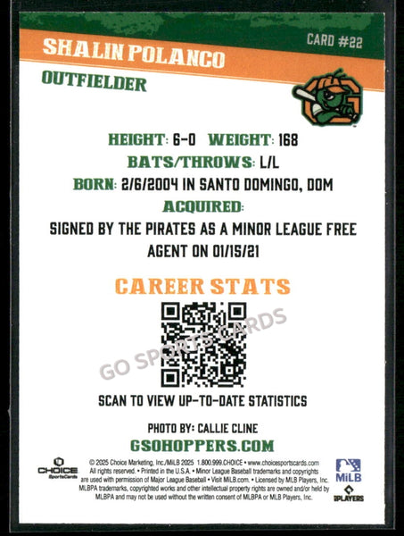 2025 Greensboro Grasshoppers Shalin Polanco