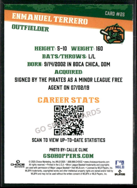 2025 Greensboro Grasshoppers Enmanuel Terrero