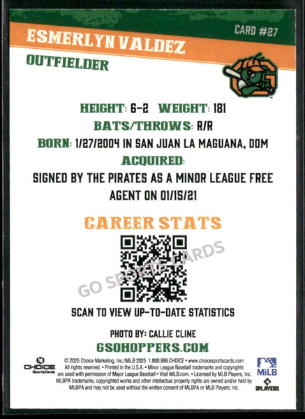 2025 Greensboro Grasshoppers Esmerlyn Valdez