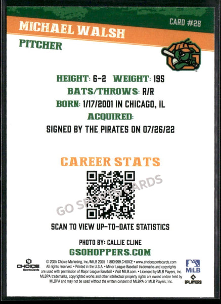 2025 Greensboro Grasshoppers Michael Walsh