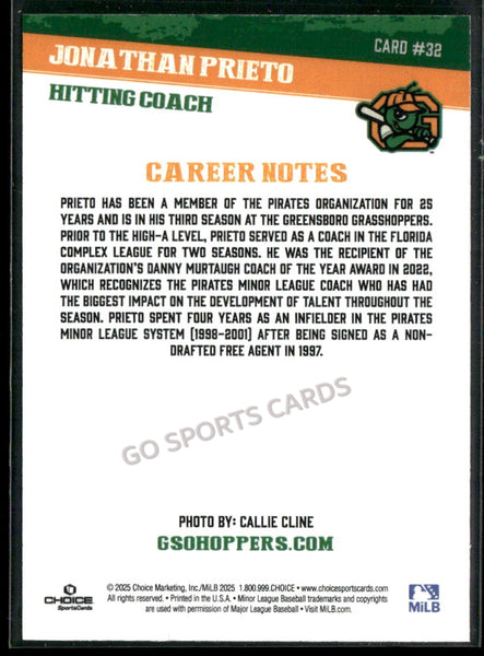 2025 Greensboro Grasshoppers Jonathan Prieto