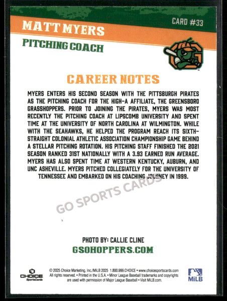 2025 Greensboro Grasshoppers Matt Myers