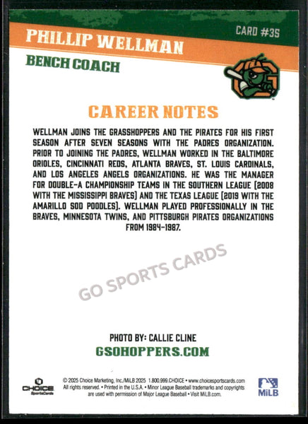 2025 Greensboro Grasshoppers Phillip Wellman