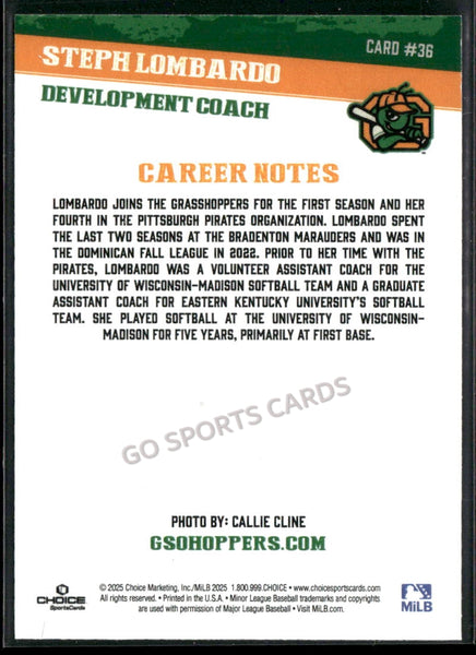 2025 Greensboro Grasshoppers Steph Lombardo