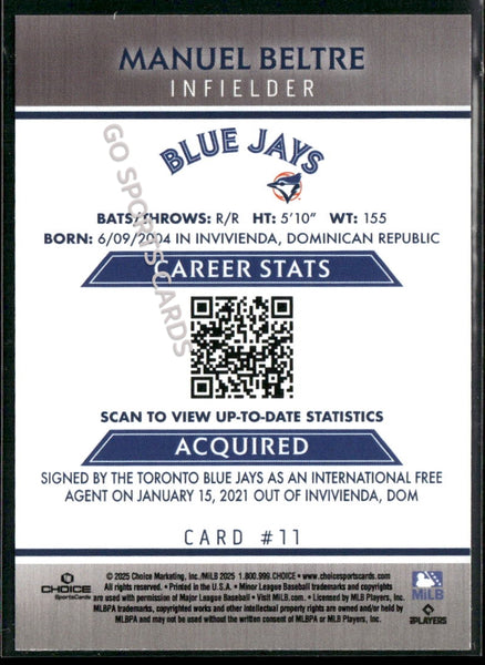 2025 Dunedin Blue Jays Manuel Beltre