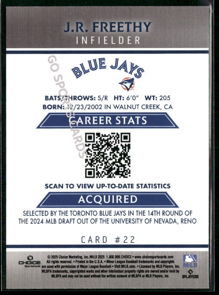 2025 Dunedin Blue Jays JR Freethy