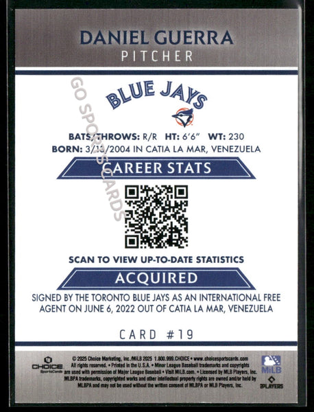 2025 Dunedin Blue Jays Daniel Guerra