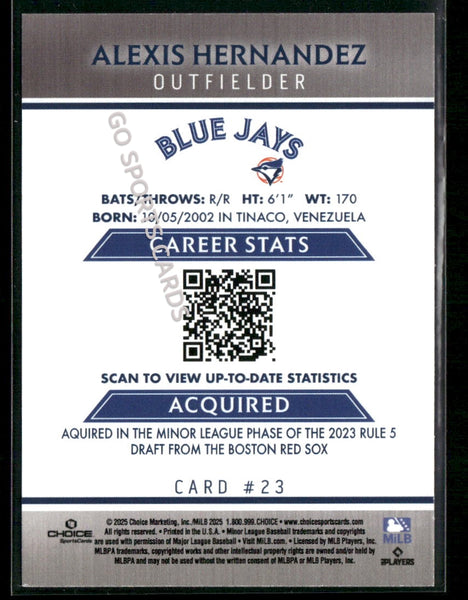 2025 Dunedin Blue Jays Alexis Hernandez