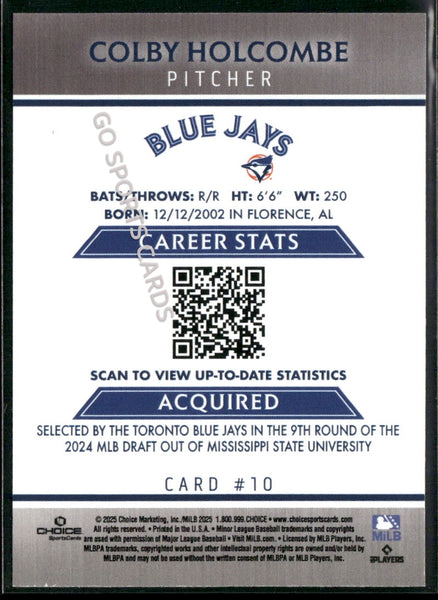 2025 Dunedin Blue Jays Colby Holcombe