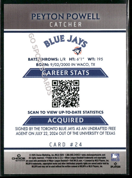 2025 Dunedin Blue Jays Peyton Powell