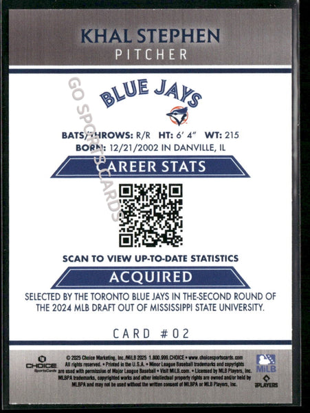 2025 Dunedin Blue Jays Khal Stephen