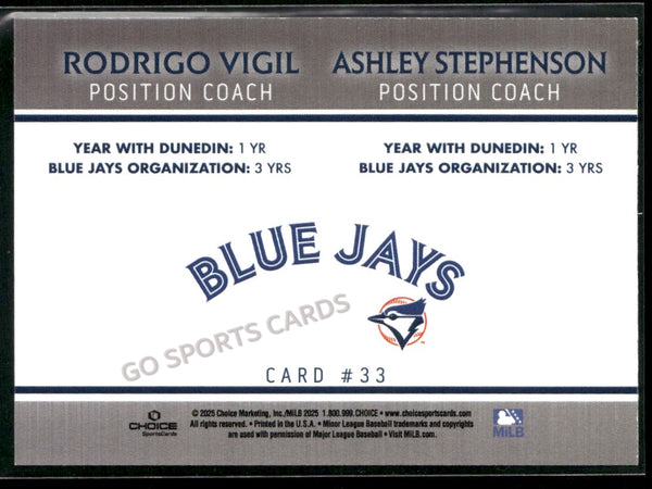 2025 Dunedin Blue Jays Rodrigo Virgil Ashley Stephenson