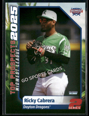 2025 Midwest League Top Prospects MWL 2nd Ricky Cabrera