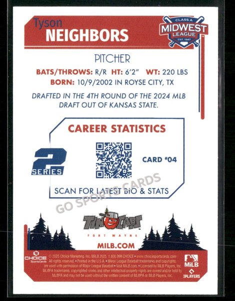 2025 Midwest League Top Prospects MWL 2nd Tyson Neighbors