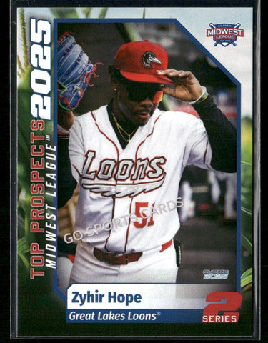2025 Midwest League Top Prospects MWL 2nd Zyhir Hope