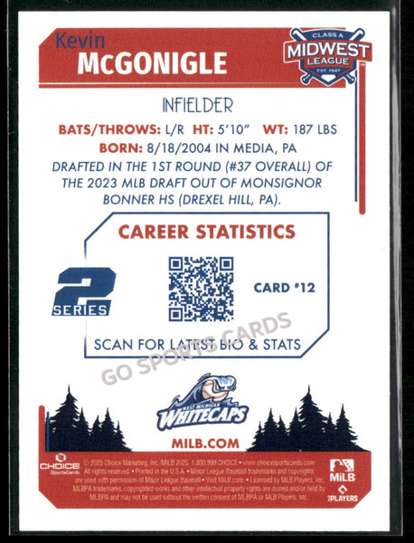 2025 Midwest League Top Prospects MWL 2nd Kevin McGonigle