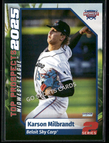 2025 Midwest League Top Prospects MWL 2nd Karson Milbrandt