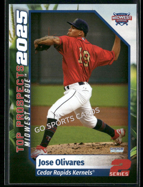 2025 Midwest League Top Prospects MWL 2nd Jose Olivares