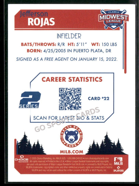 2025 Midwest League Top Prospects MWL 2nd Jefferson Rojas