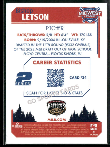 2025 Midwest League Top Prospects MWL 2nd Bishop Letson