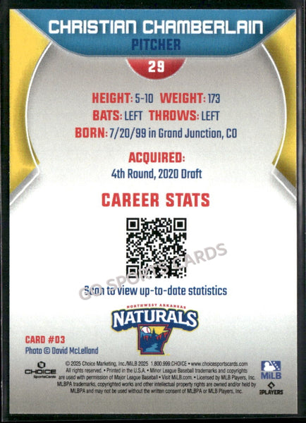 2025 Northwest Arkansas Naturals Christian Chamberlain