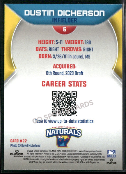 2025 Northwest Arkansas Naturals Dustin Dickerson