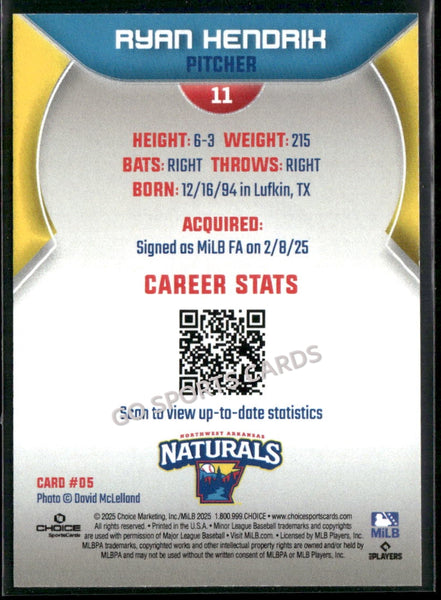 2025 Northwest Arkansas Naturals Ryan Hendrix