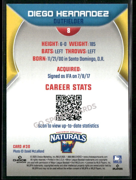 2025 Northwest Arkansas Naturals Diego Hernandez