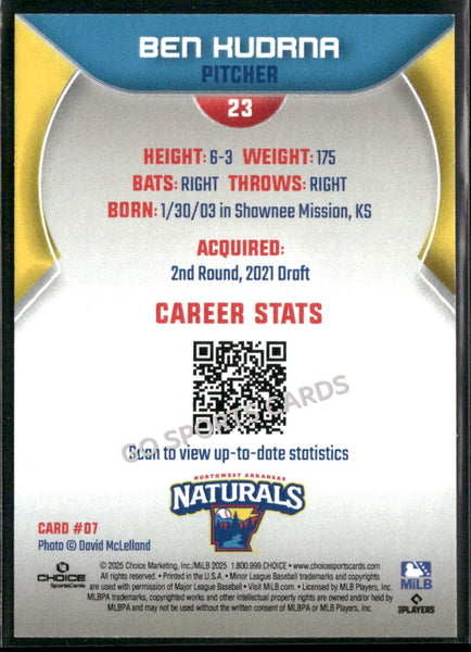 2025 Northwest Arkansas Naturals Ben Kudrna