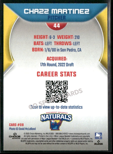 2025 Northwest Arkansas Naturals Chazz Martinez