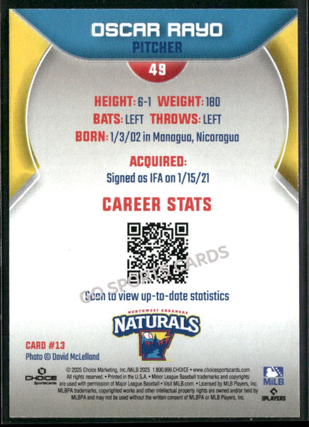 2025 Northwest Arkansas Naturals Oscar Rayo